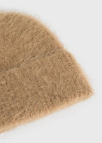 Alpaca knit beanie camel melange