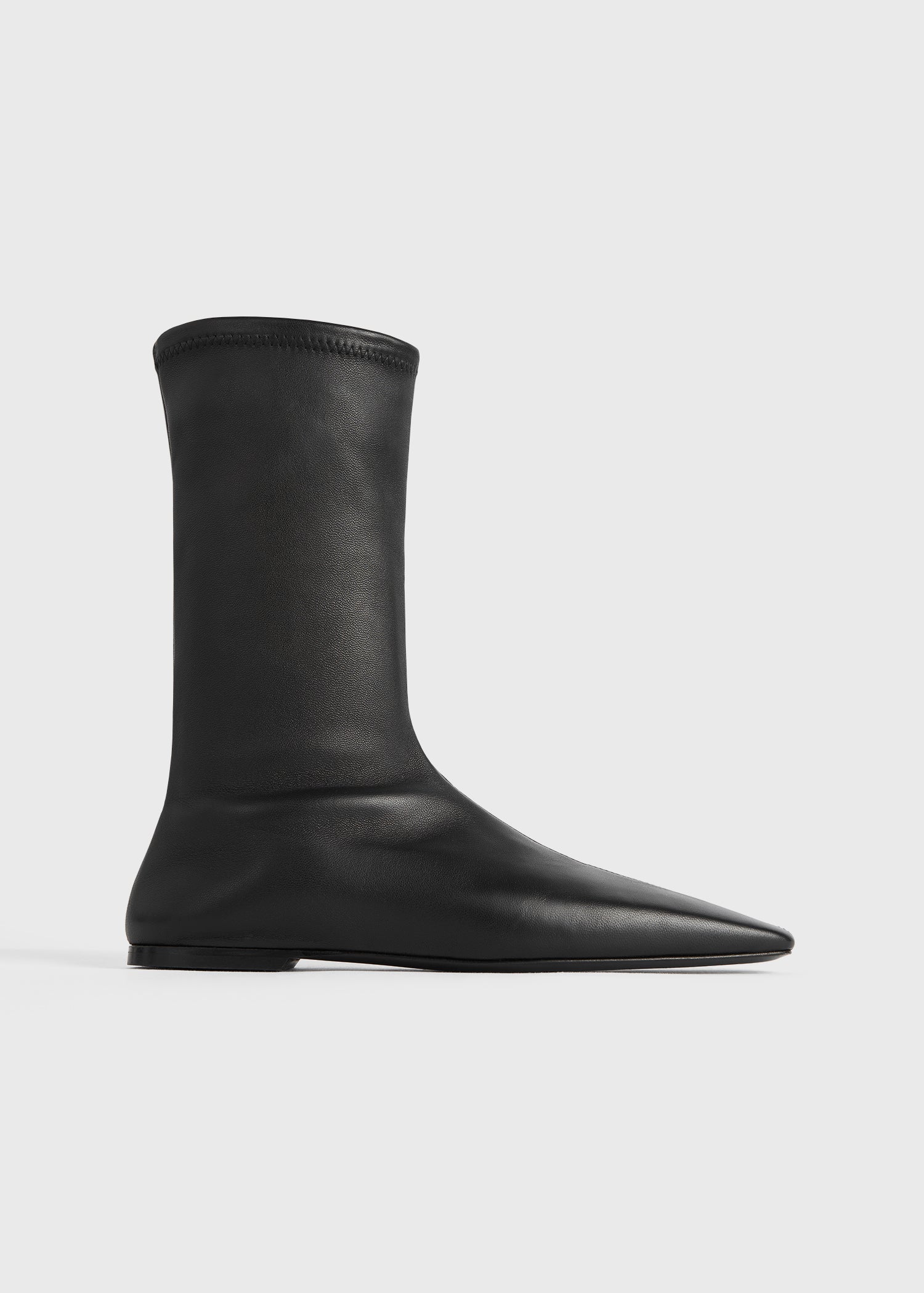 Leather sock boots black from Toteme - $720