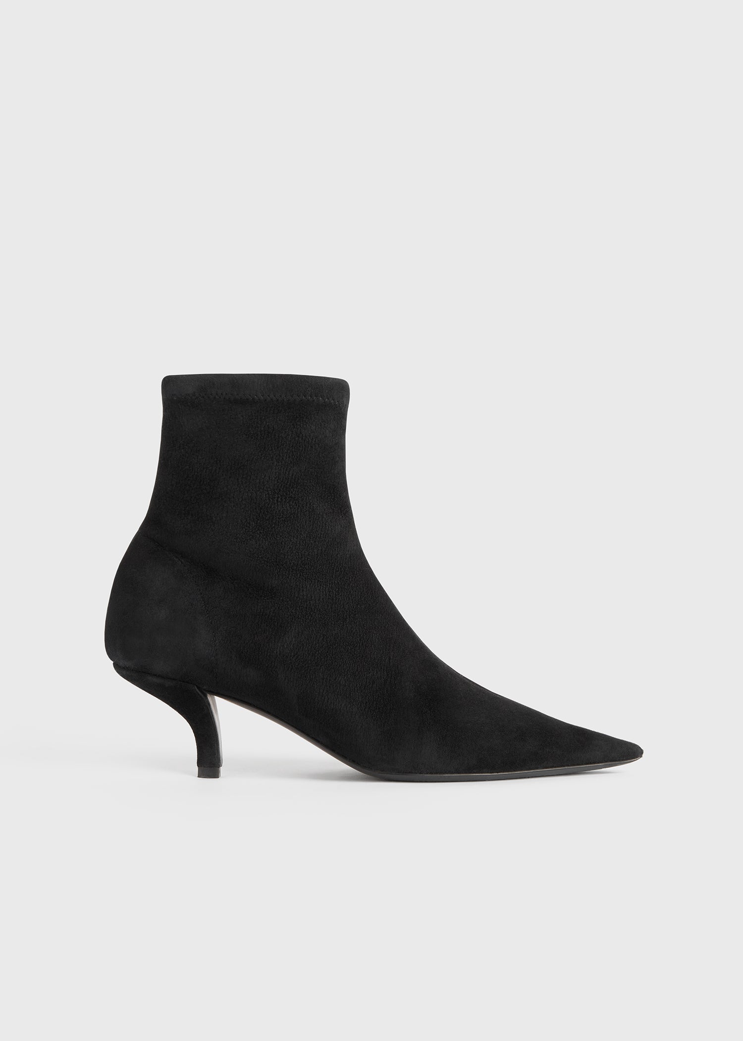 Suede heeled sock boots black – TOTEME1