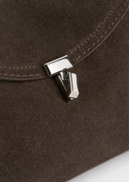T-lock suede clutch brown