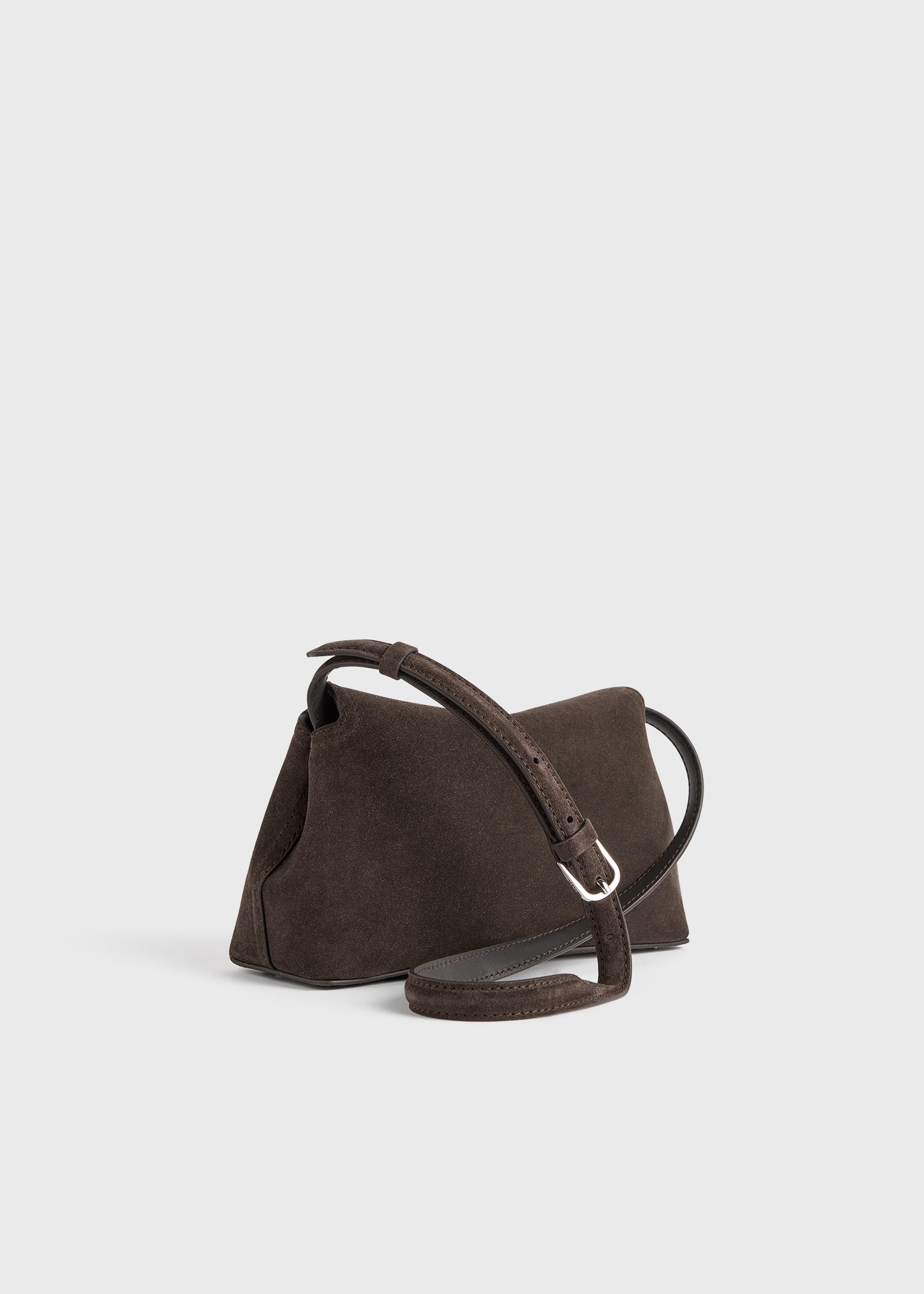 T-lock suede clutch brown – TOTEME
