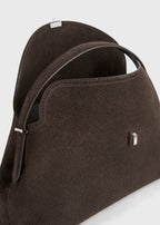 T-lock suede top handle brown