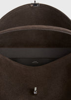 T-lock suede top handle brown