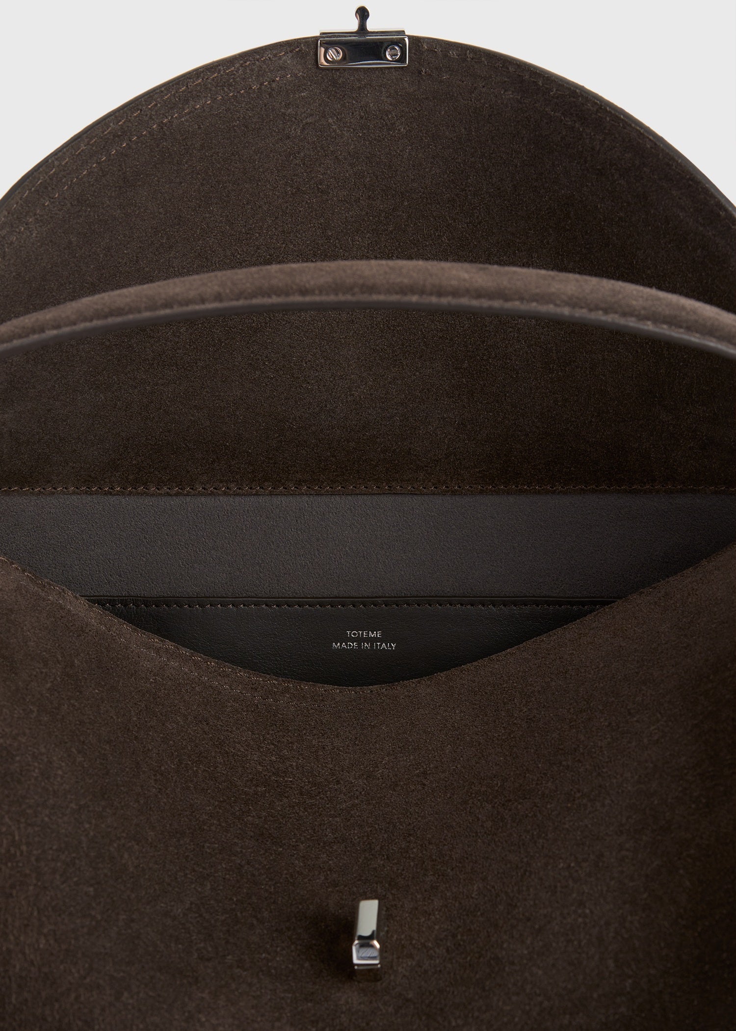 T-lock suede top handle brown
