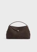 T-lock suede top handle brown