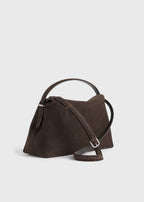 T-lock suede top handle brown