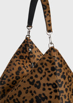 Bevel pony hair bag leopard