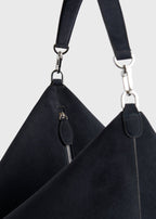 Bevel suede bag navy