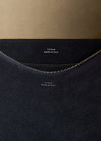 Bevel suede bag navy
