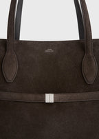 Suede lounge tote brown