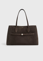 Suede lounge tote brown