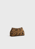 Mini T-lock pony hair clutch leopard