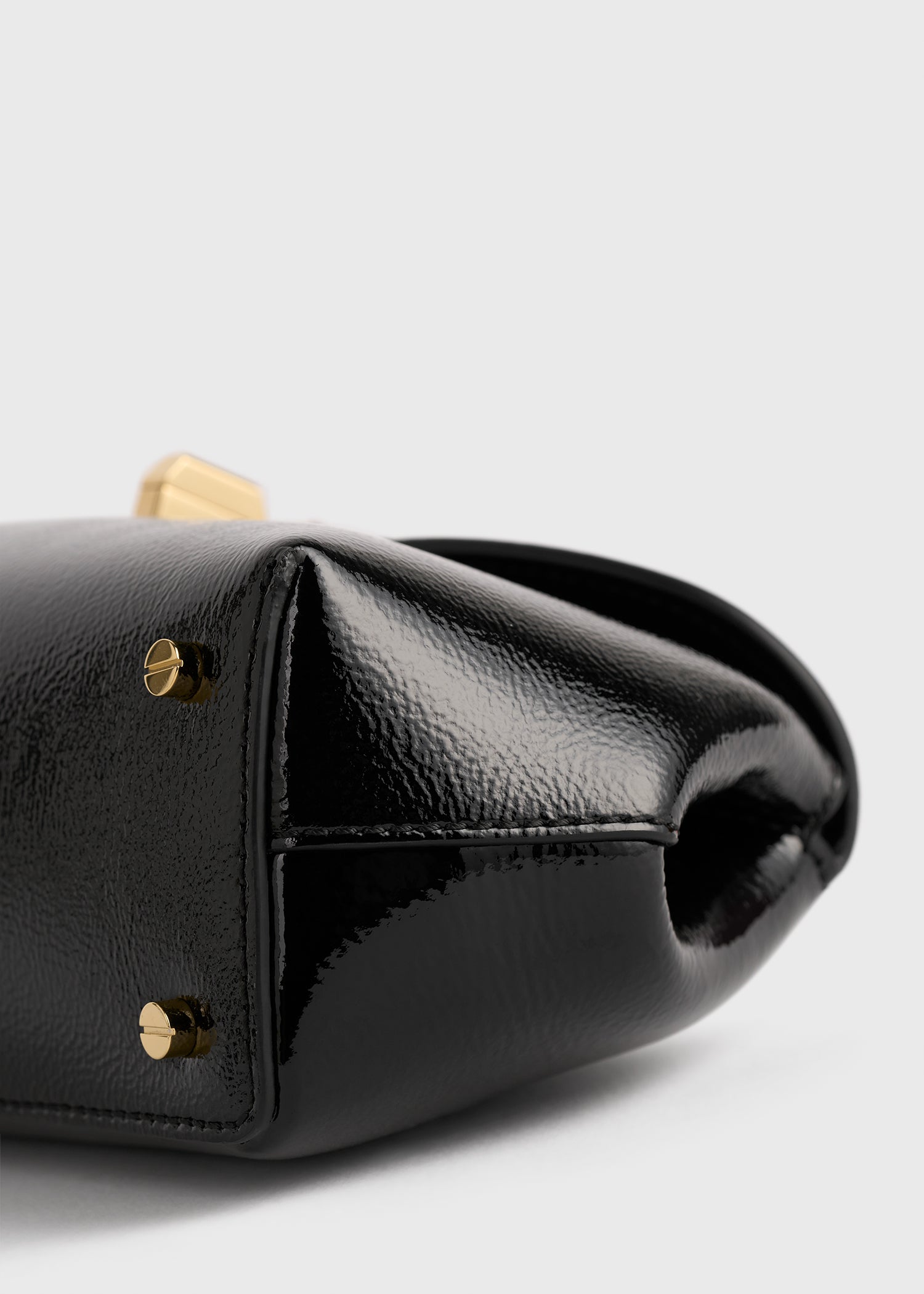 Mini T-lock naplack clutch black