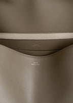 T-lock leather satchel taupe