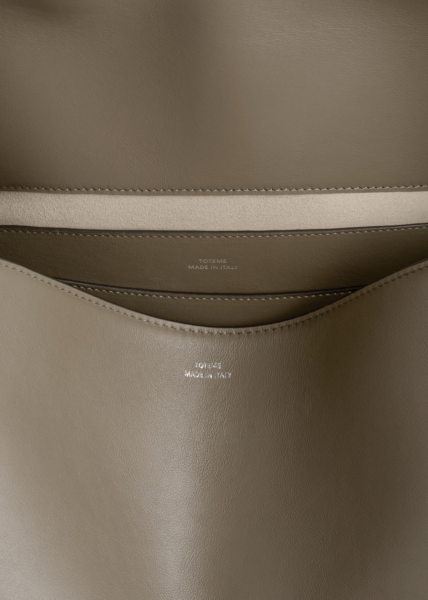 T-lock leather satchel taupe