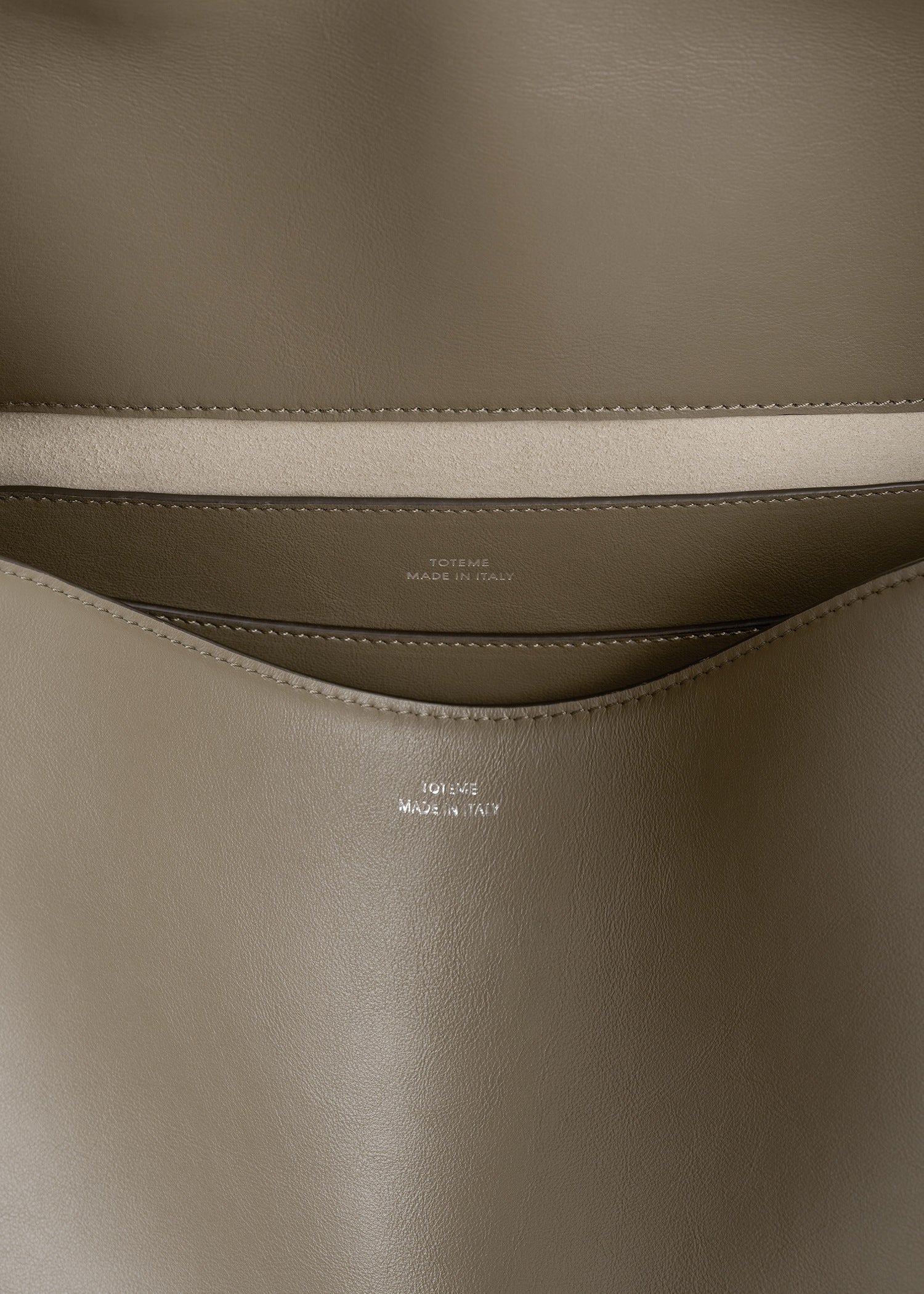 T-lock leather satchel taupe