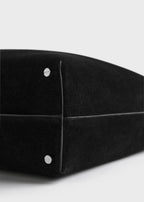 Bevel suede bag black