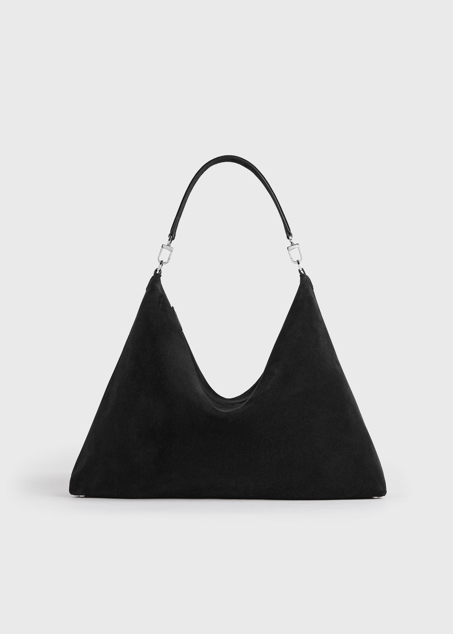 Bevel suede bag black