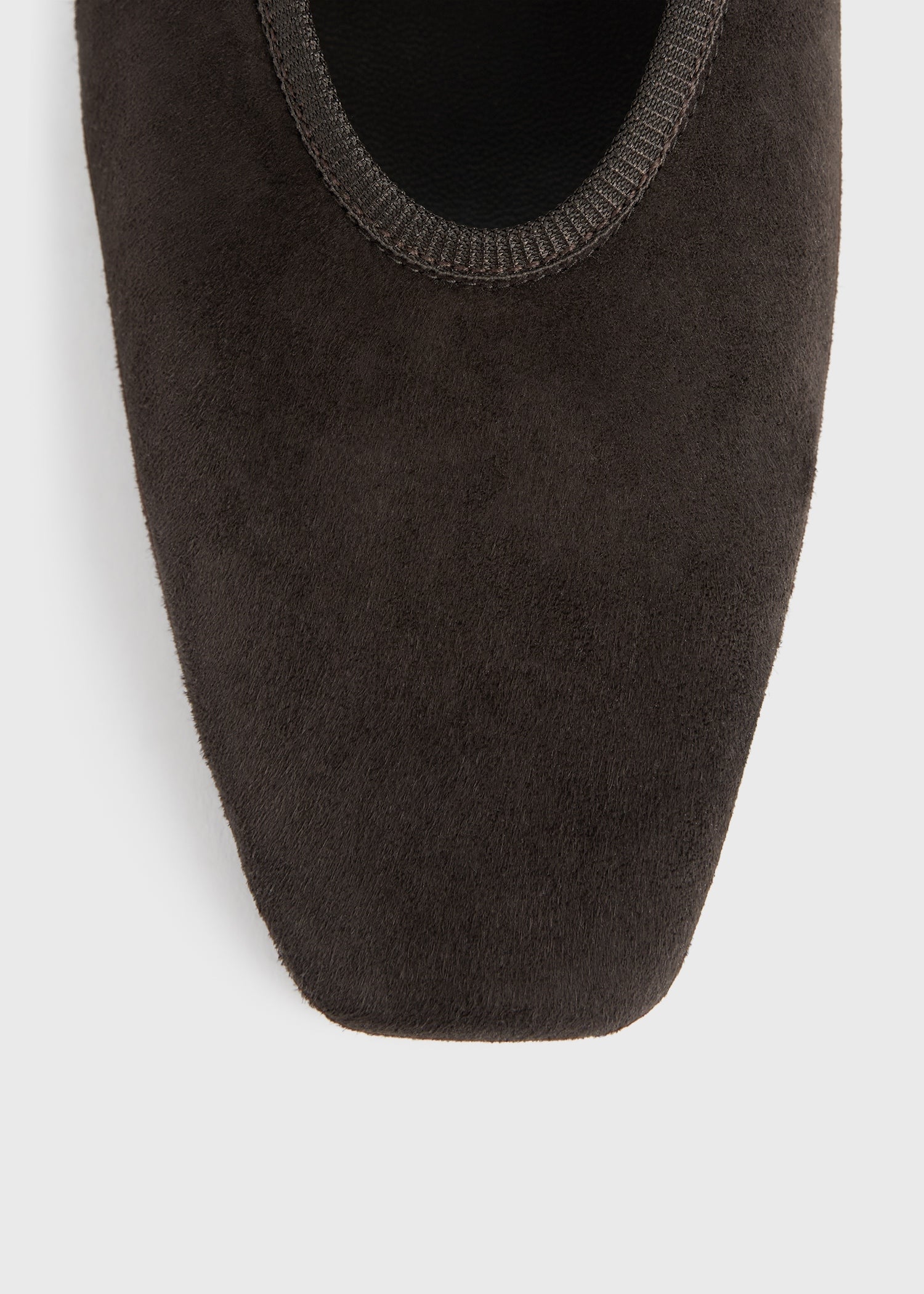 Minimalist suede ballerinas pepper