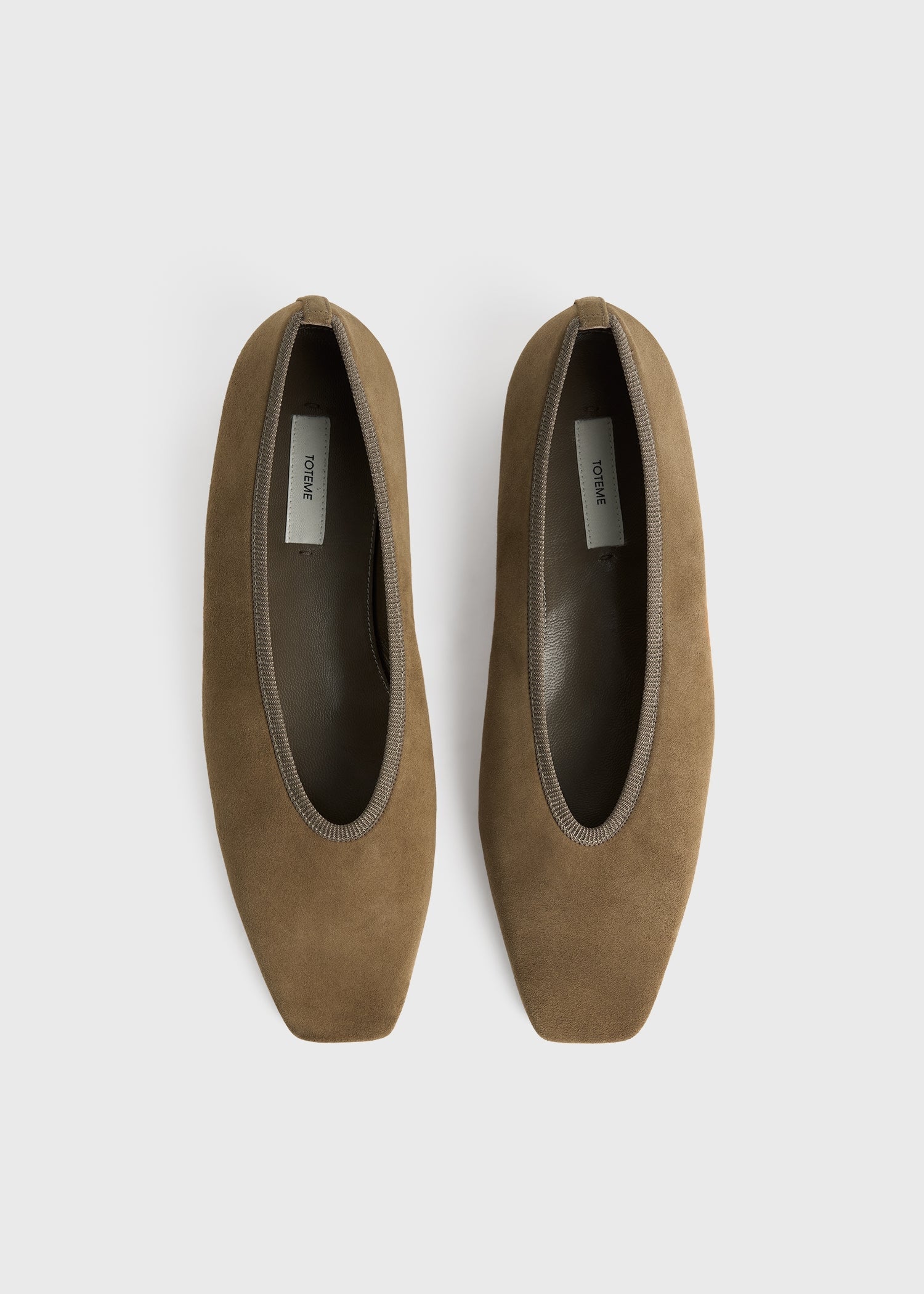Minimalist suede ballerinas hazel – TOTEME