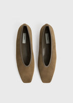 Minimalist suede ballerinas hazel