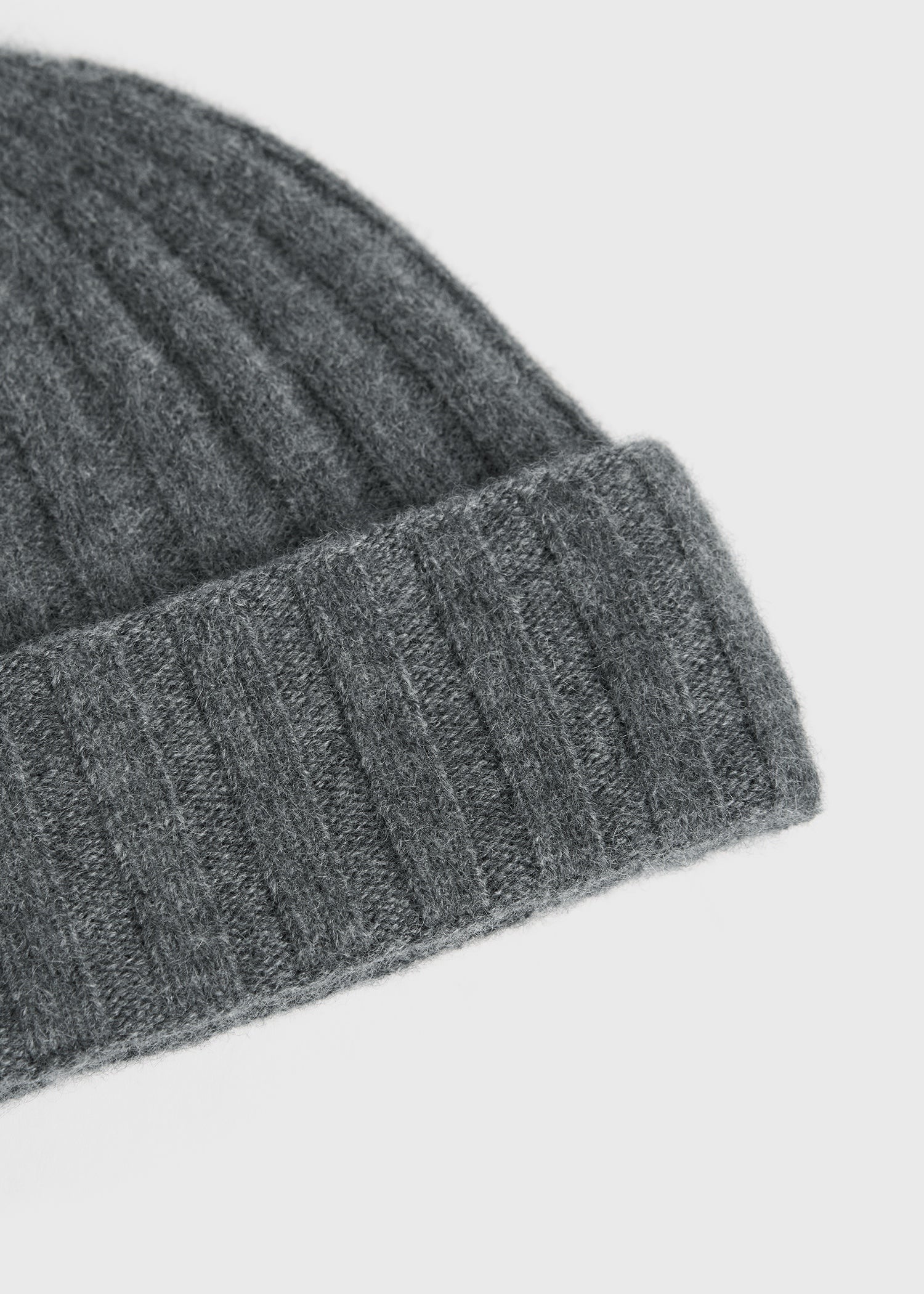 Cashmere beanie charcoal melange