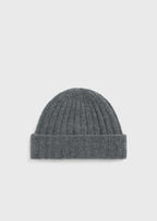 Cashmere beanie charcoal melange