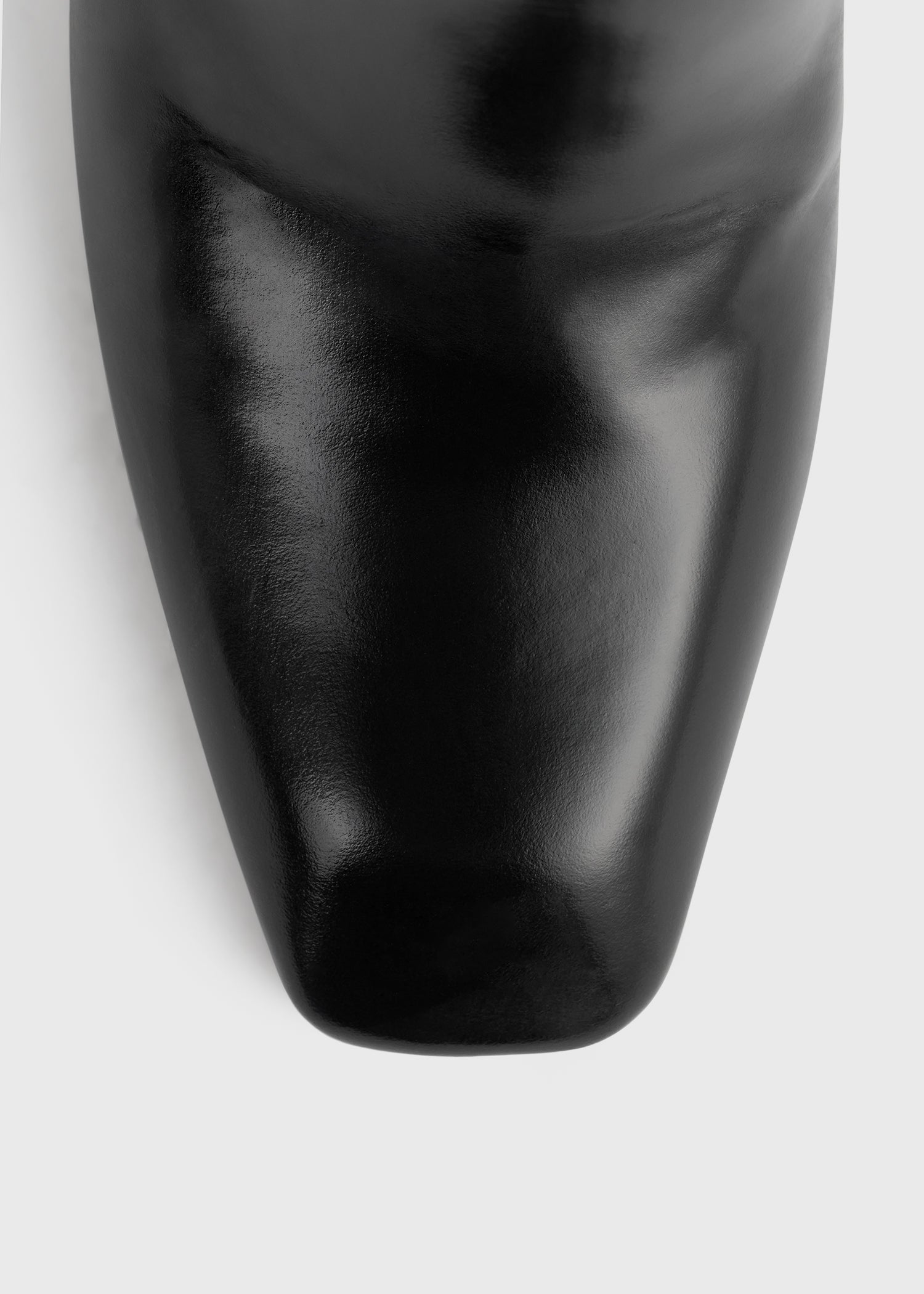 Bar glossy leather boots black