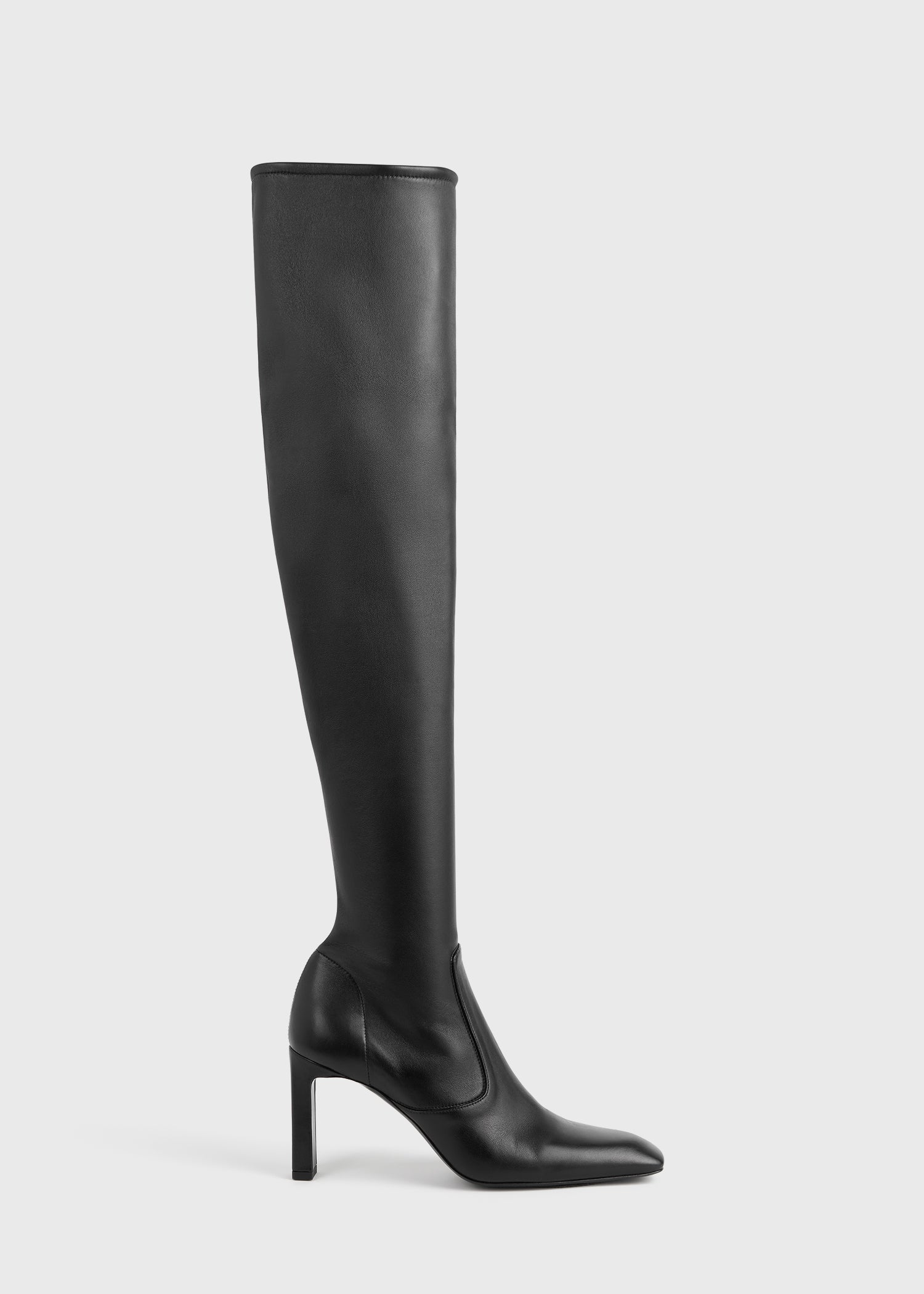 Nappa over-the-knee boots black
