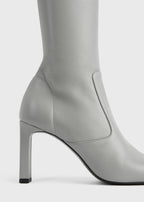 Nappa over-the-knee boots light grey