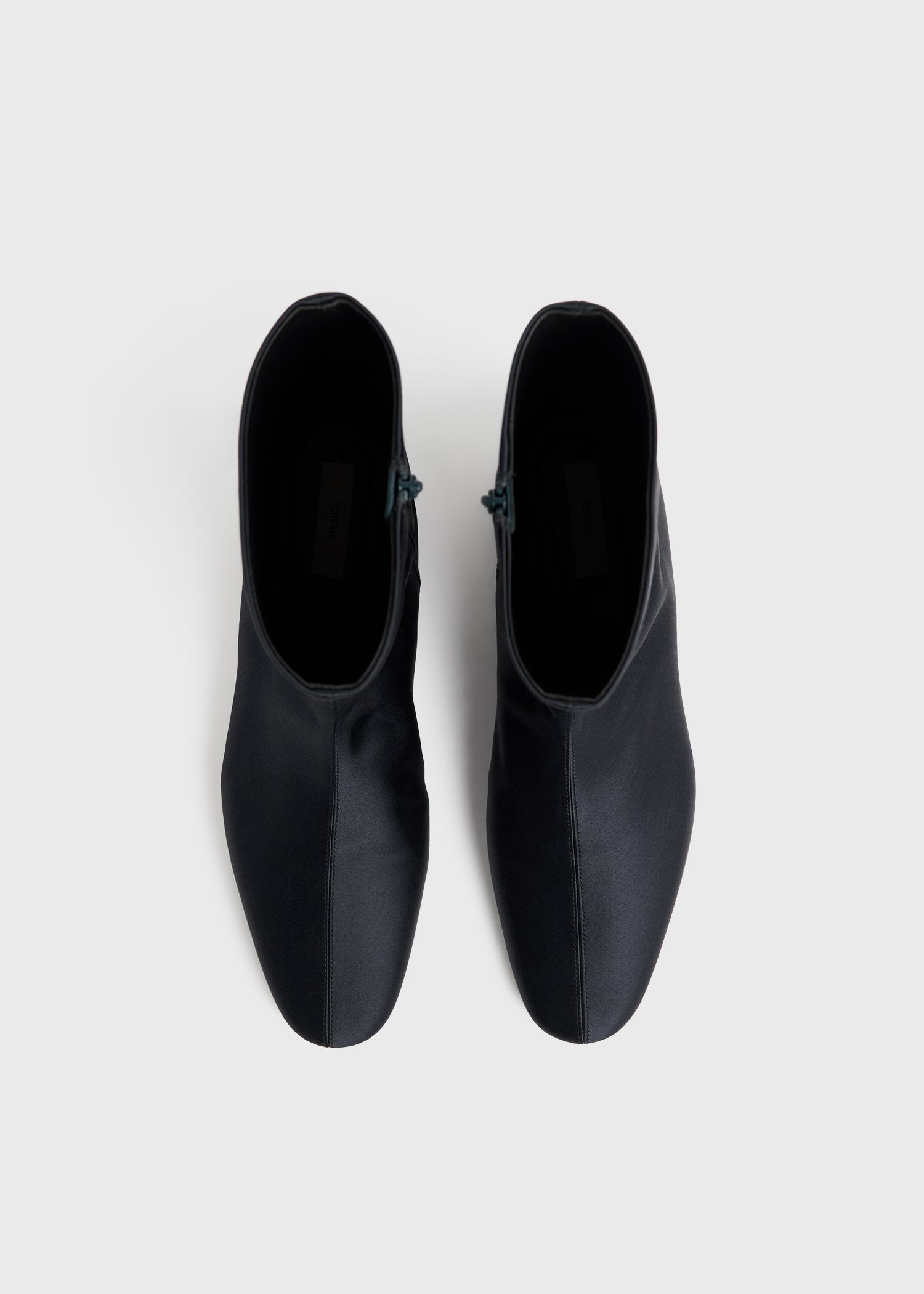 Satin ankle boots navy