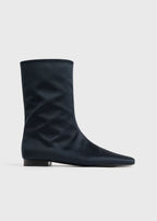 Satin ankle boots navy