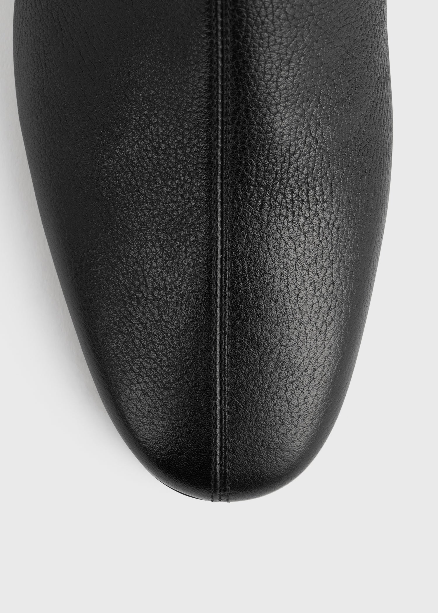 Grained-leather ankle boots black