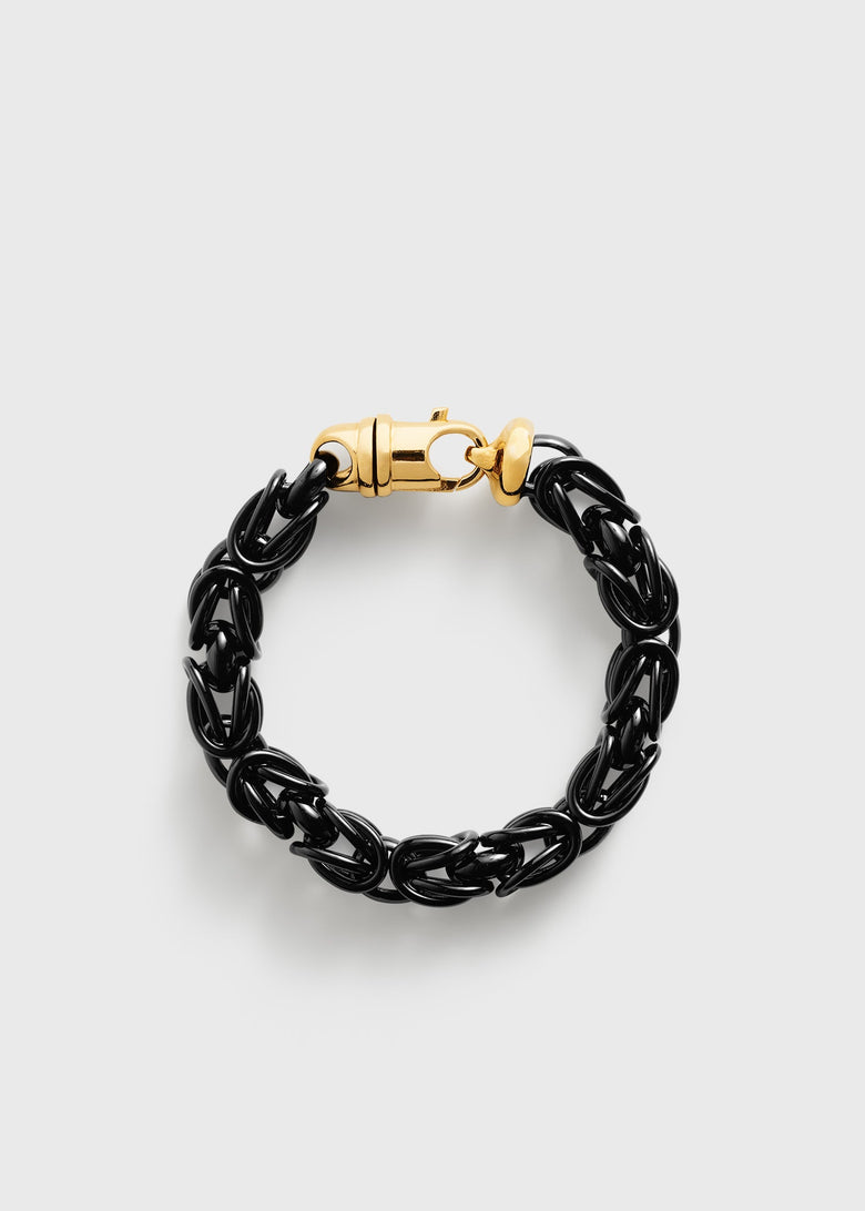 Byzantine bracelet black/gold