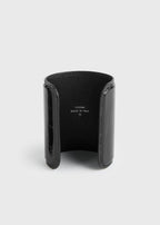 Long croco-embossed cuff black