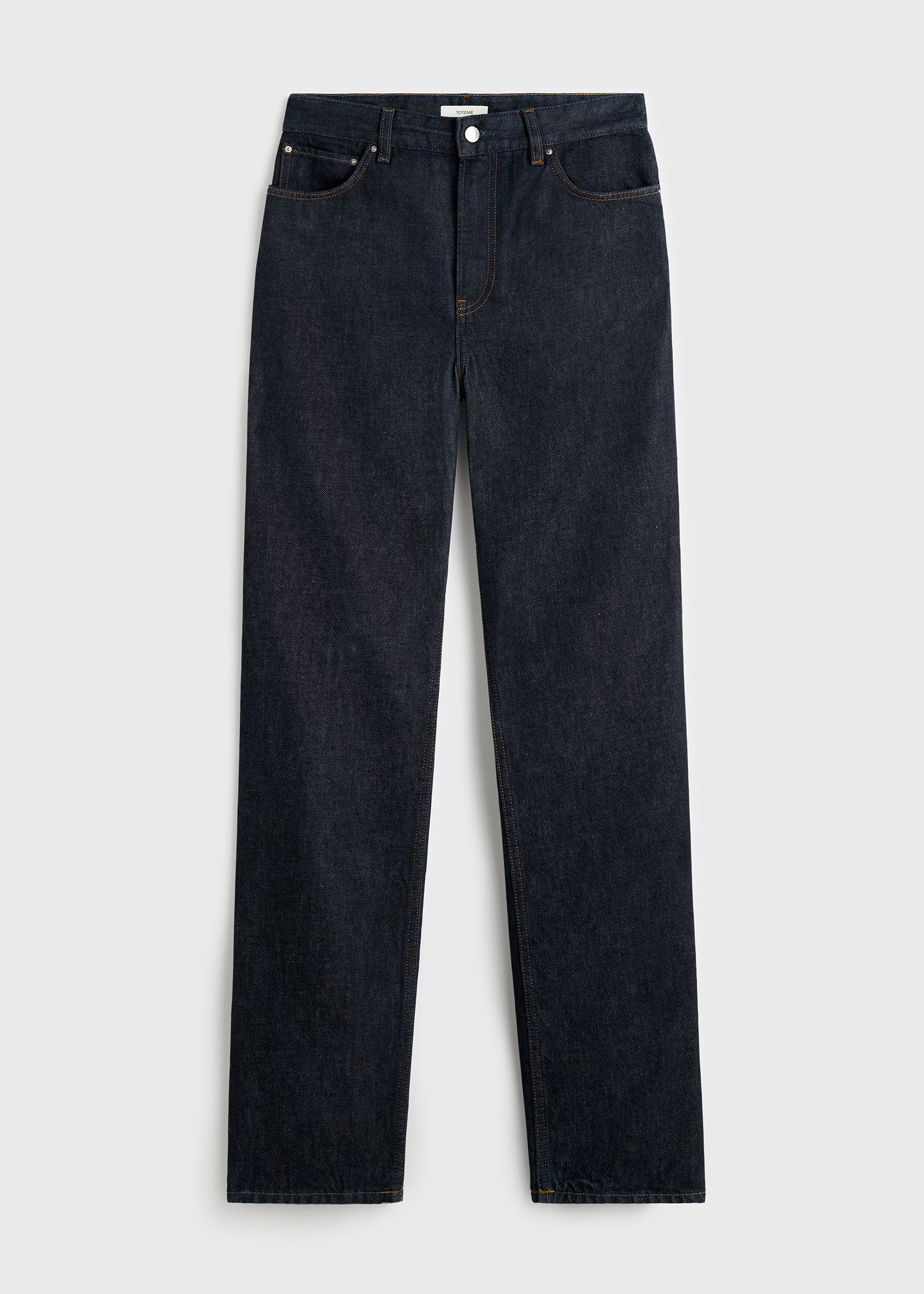 High slim denim rinsed blue