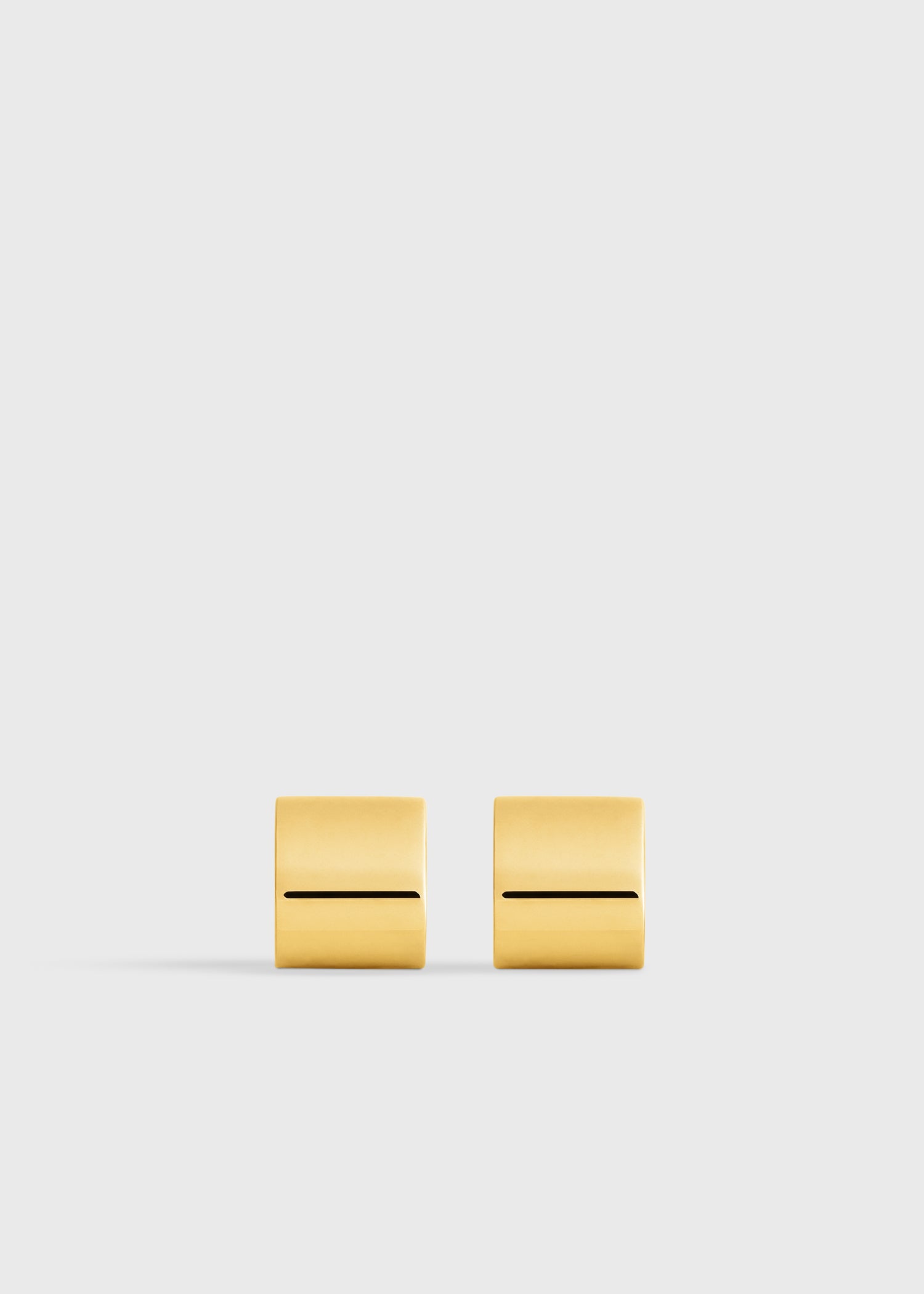 Petite signature hoops gold