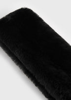 Shearling headband black