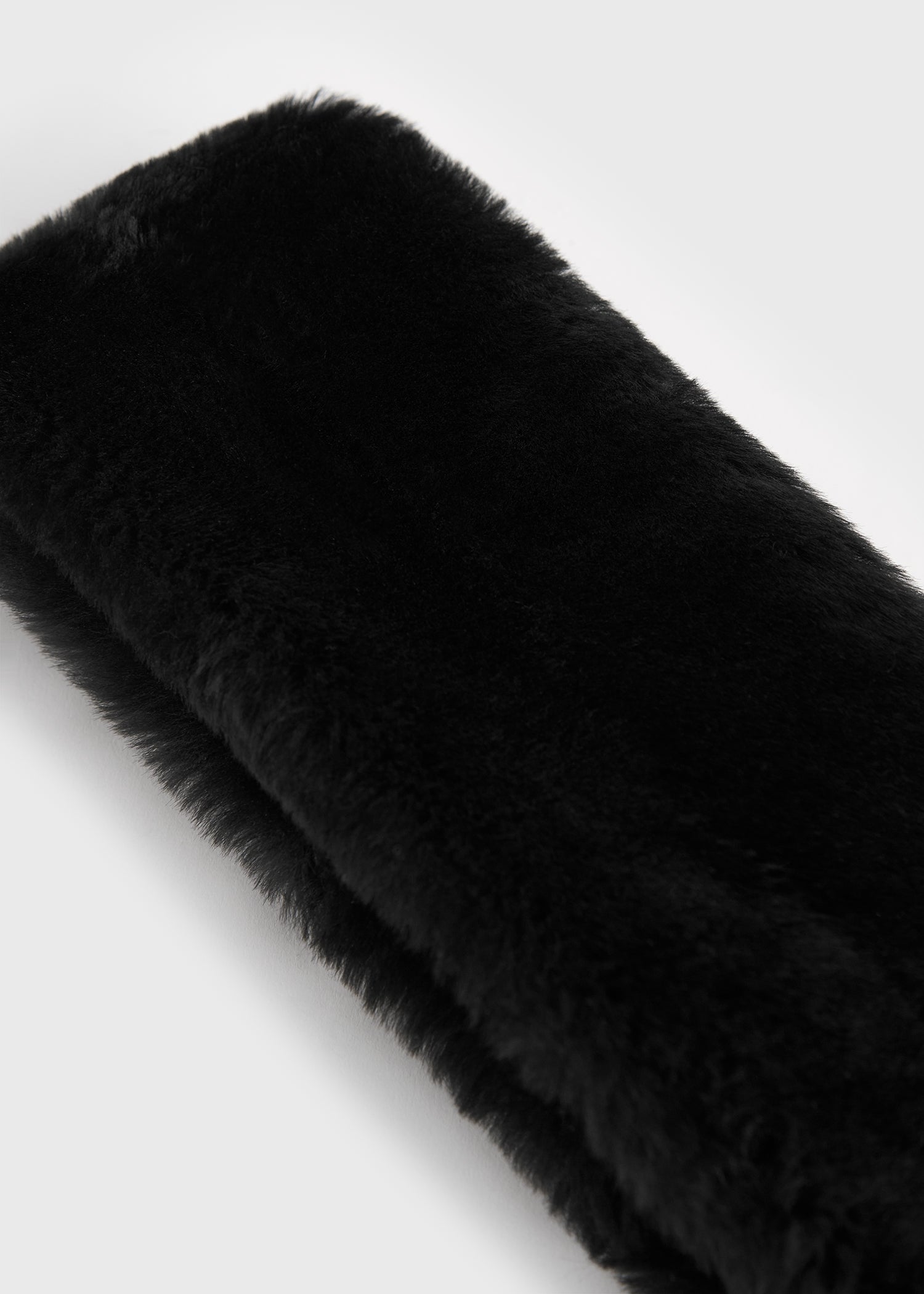 Shearling headband black