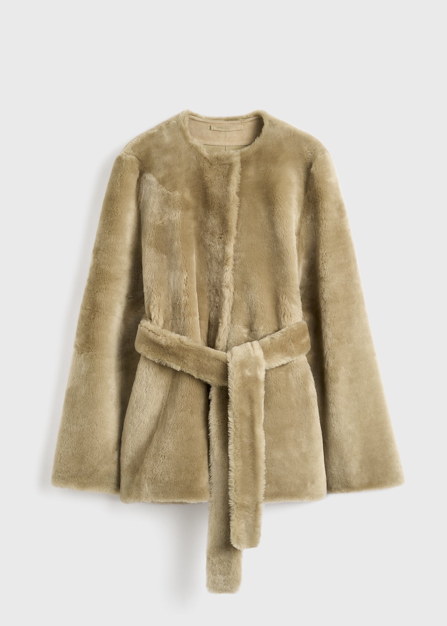 Plush shearling jacket rye – TOTEME