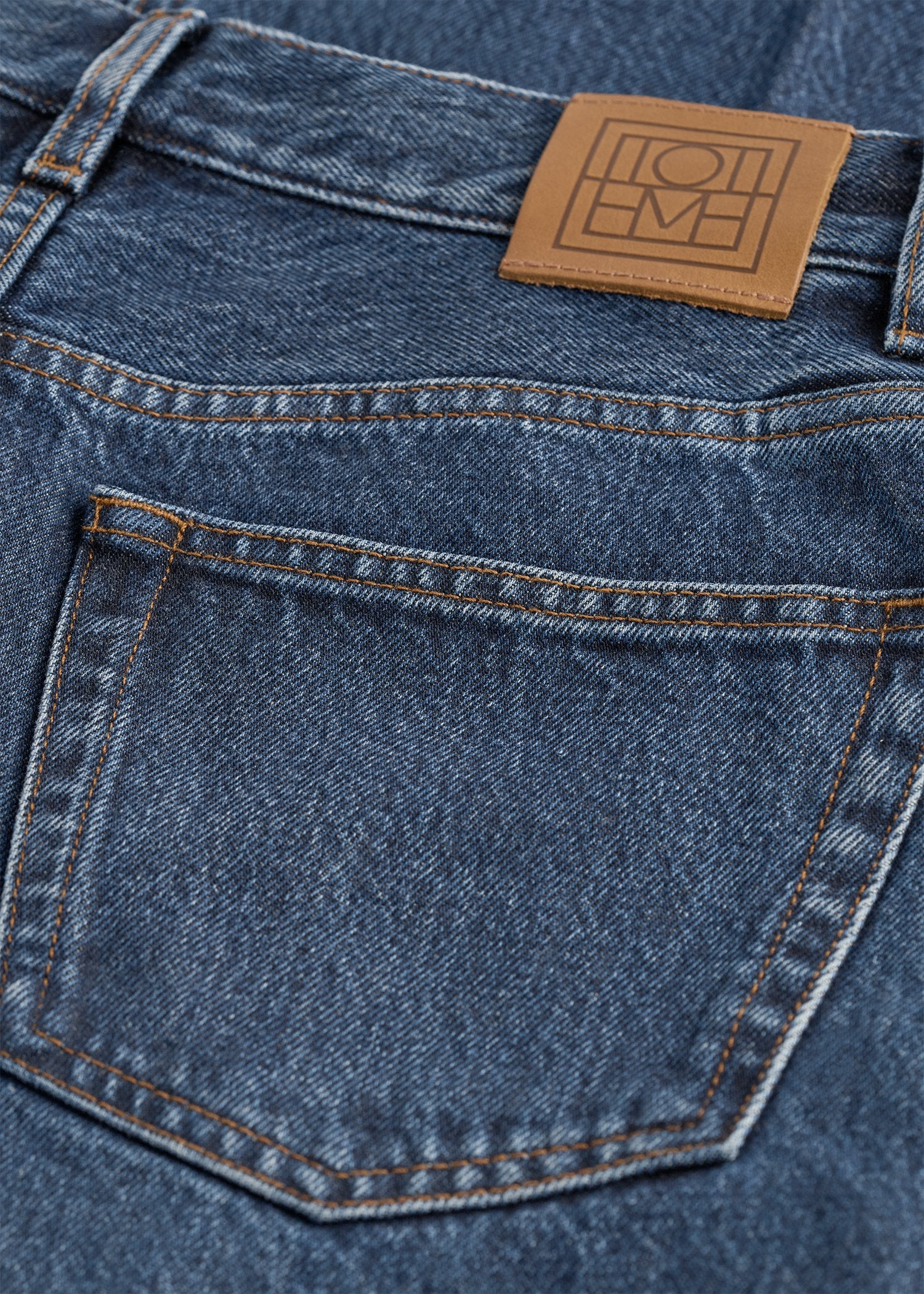 Wide leg denim dark blue – TOTEME
