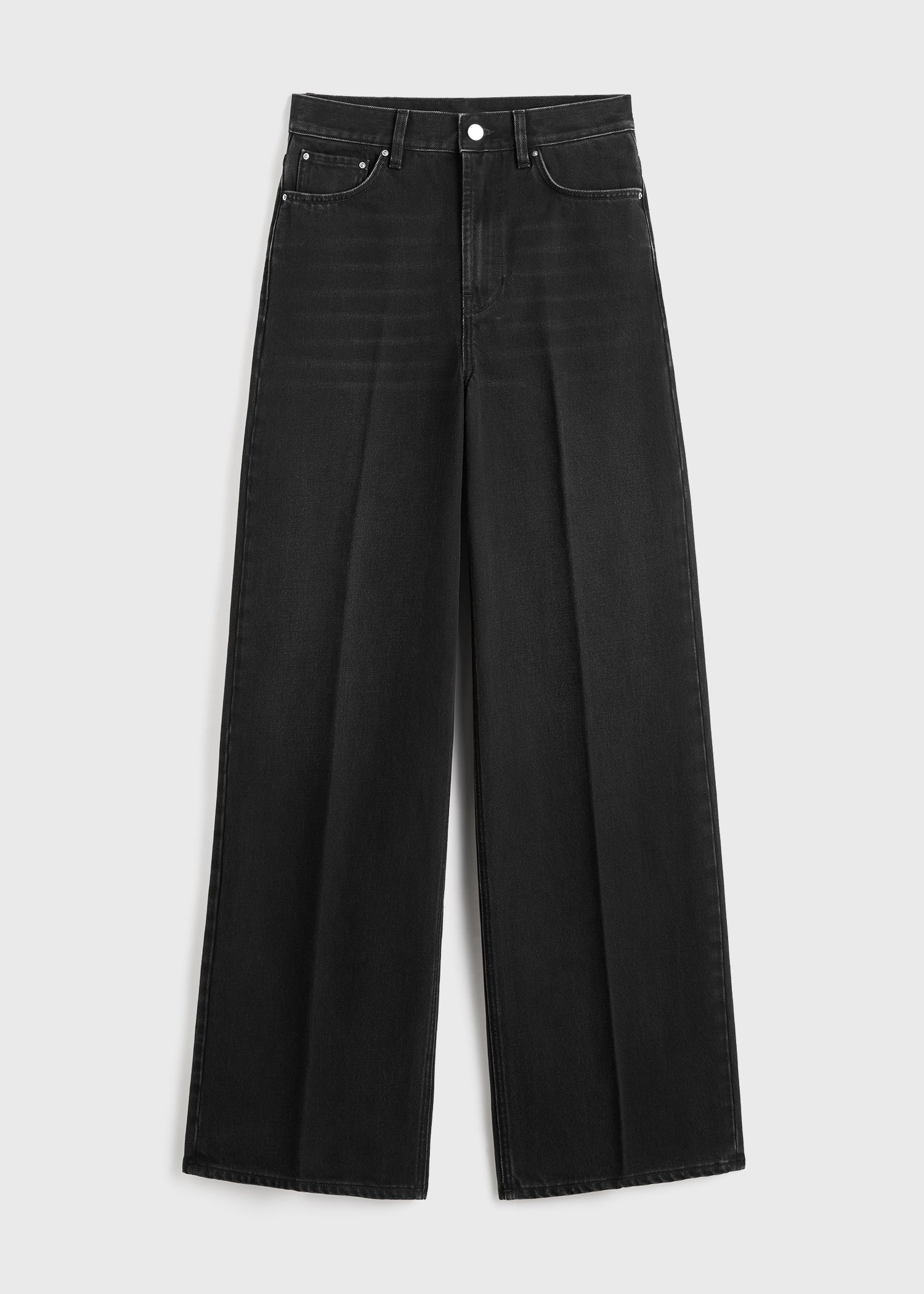 Wide leg denim faded black – TOTEME