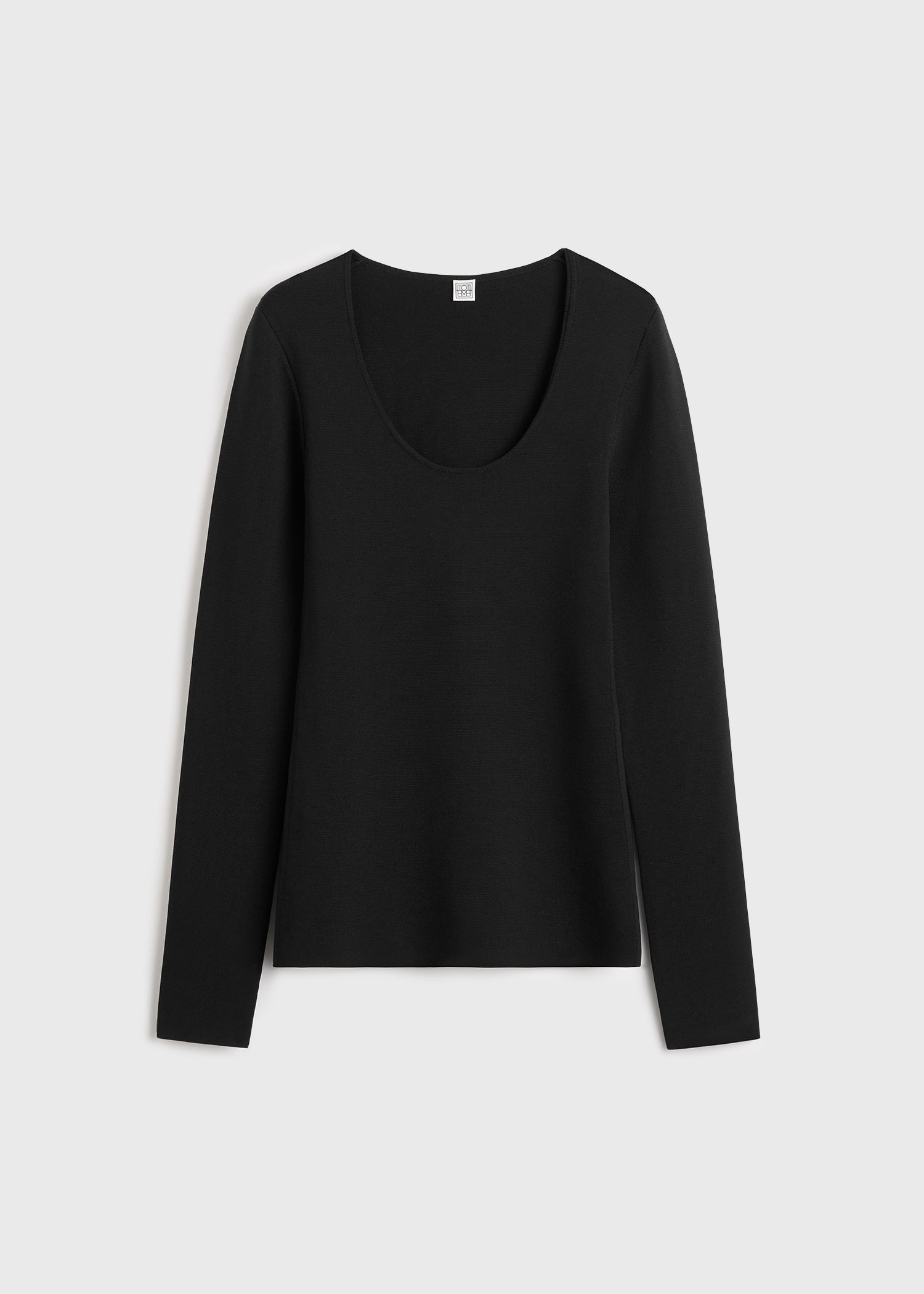 Compact knit top black – TOTEME