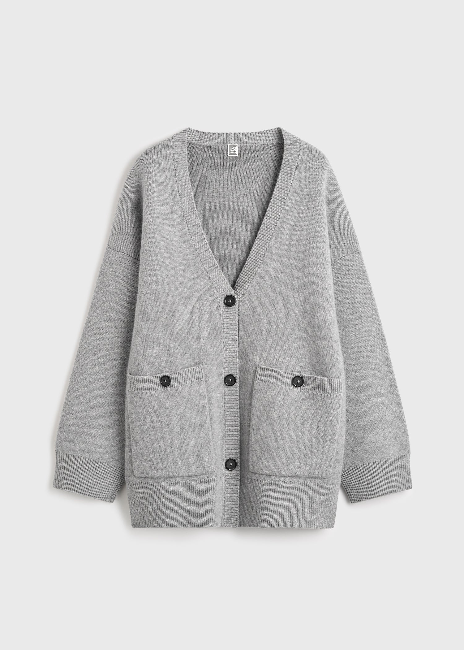 Longline cardigan pale grey – TOTEME