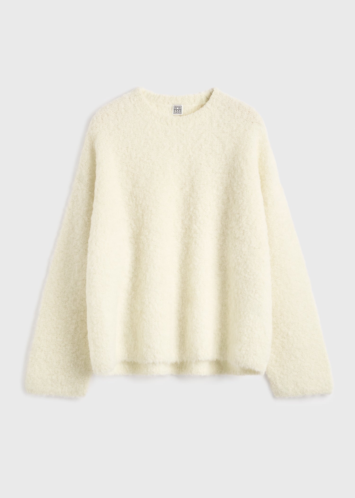 Boxy bouclé knit milk – TOTEME