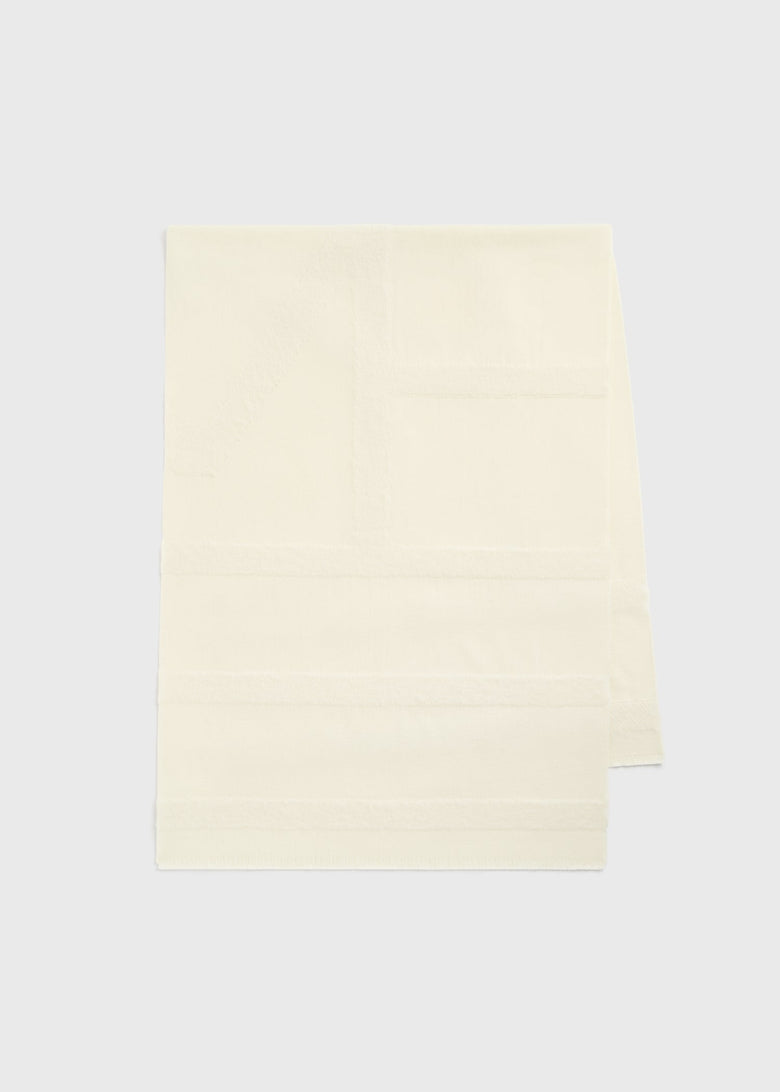 Monogram twill scarf off-white