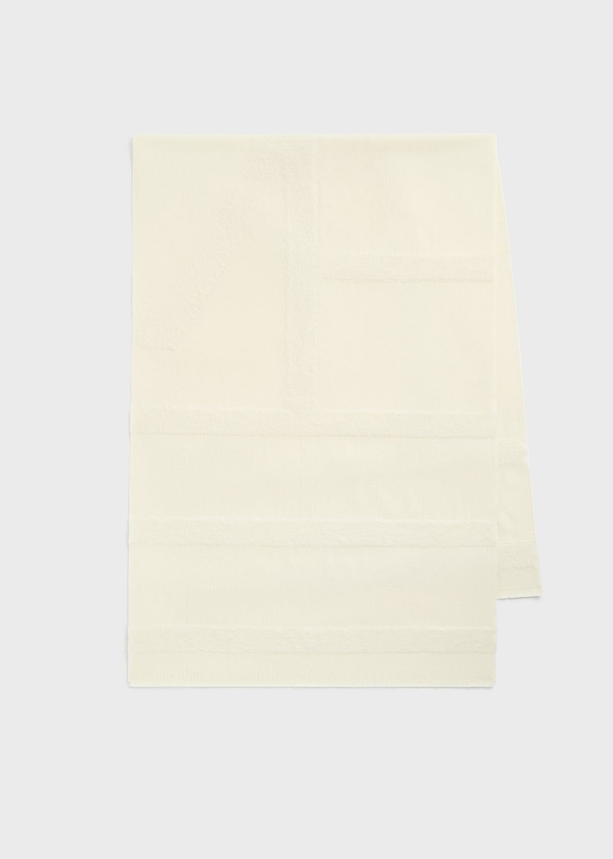 Monogram twill scarf off-white