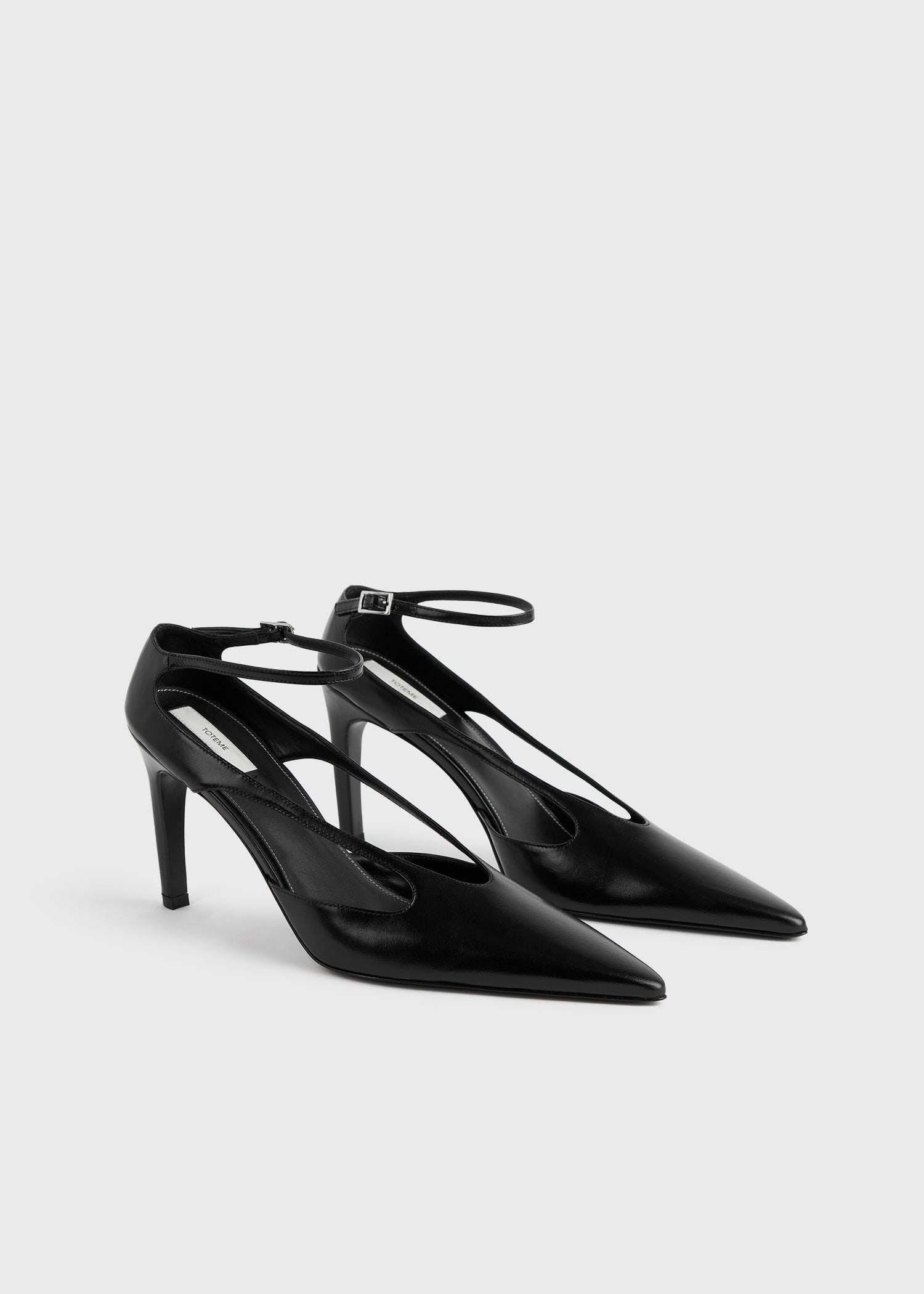 Leather stiletto pumps black – TOTEME