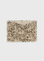Stracciatella shearling muff black/white
