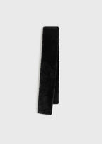 Shearling tuxedo scarf black